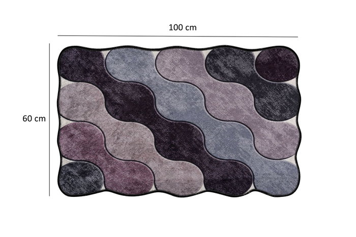 Mijölnir Juego de alfombras de baño Circle - Purple
